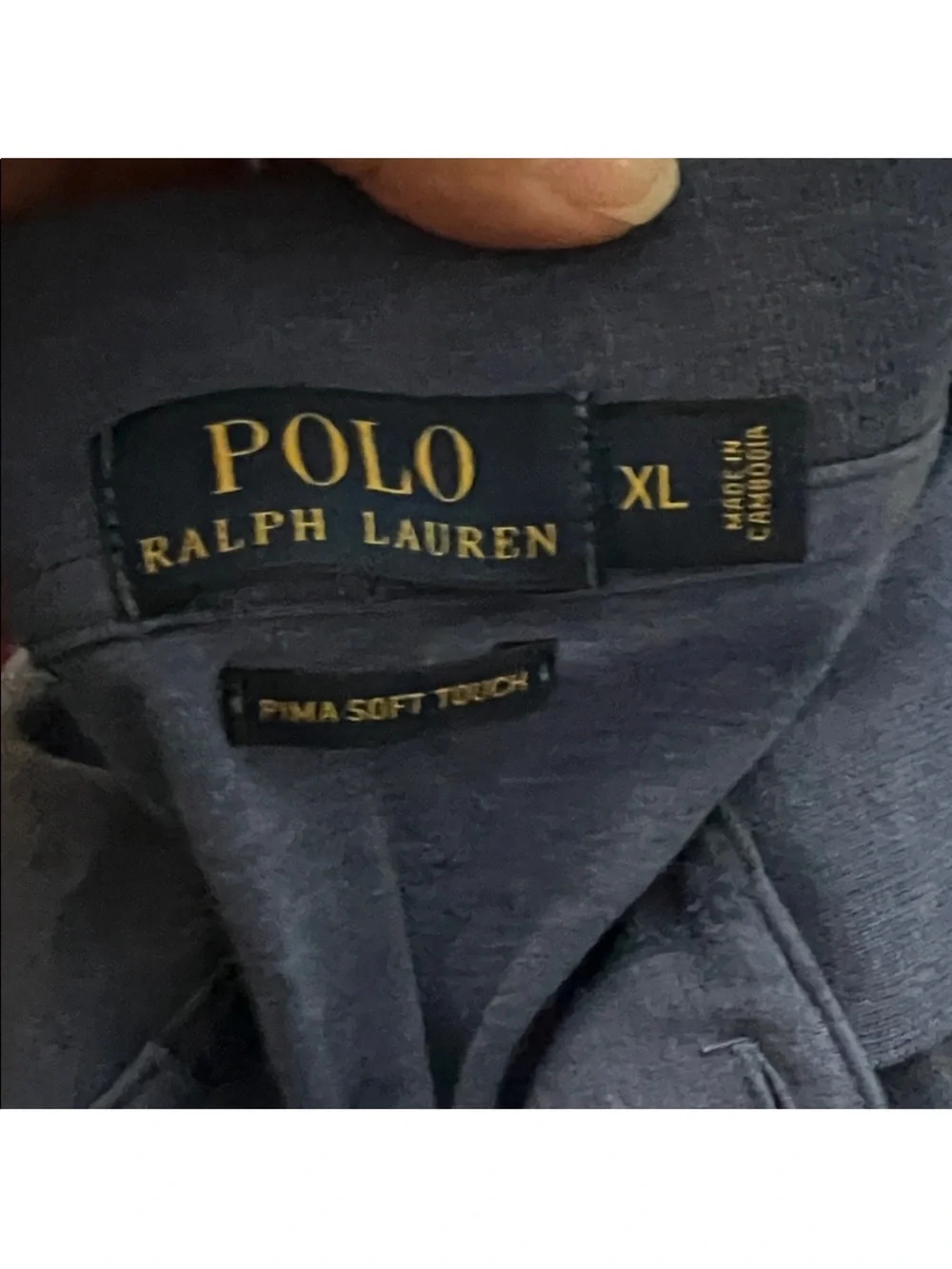 Polo Ralph Lauren Pima Soft Touch Blue Polo Shirt Men’s XL Classic Fit